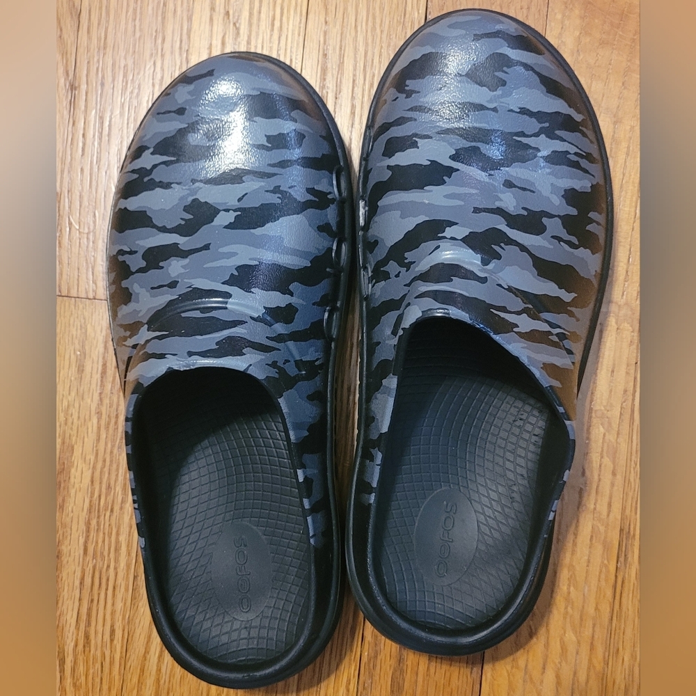 Oofos Unisex Camo Slip-Ons Clog Mules Streetwear Athleisure